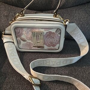 Karl Lagerfeld White and Gold Crossbody Bag